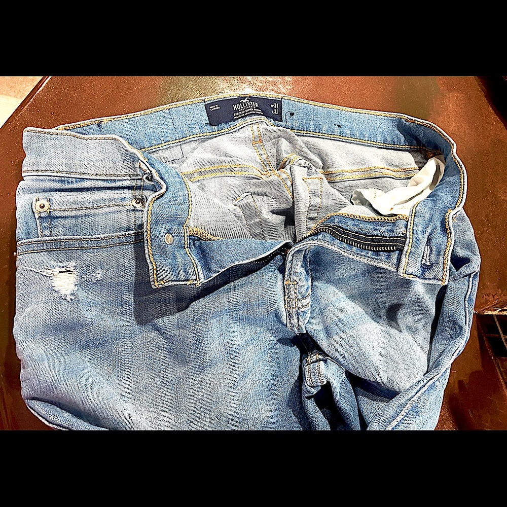 Mens Hollister super skinny stacked jeans